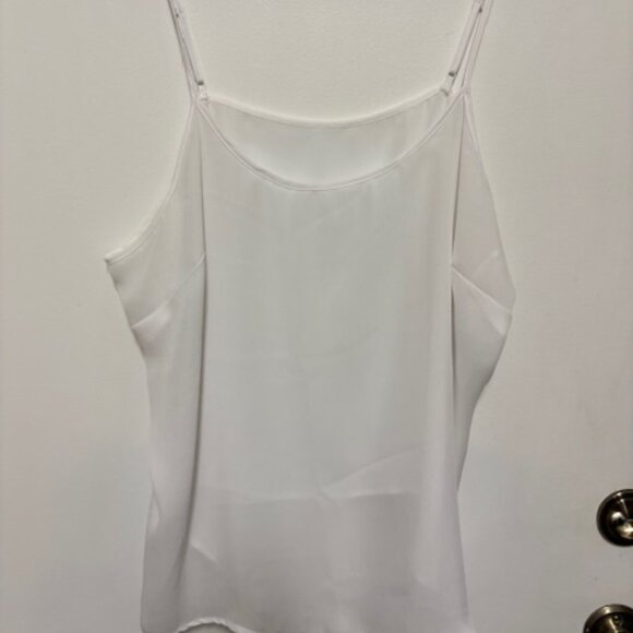 COLDWATER CREEK WHITE CAMISOLE WITH BEAUTIFUL CAP SLEEVE SHEER OVERLAY. SZ. 1X - Picture 3 of 5